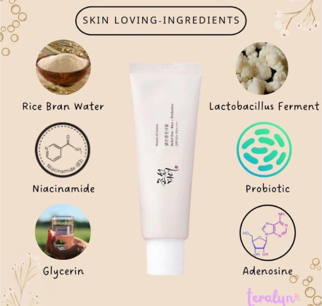 BEAUTY OF JOSEON RELIEF SUN : RICE + PROBIOTICS (SPF50+ PA++++) 50ml