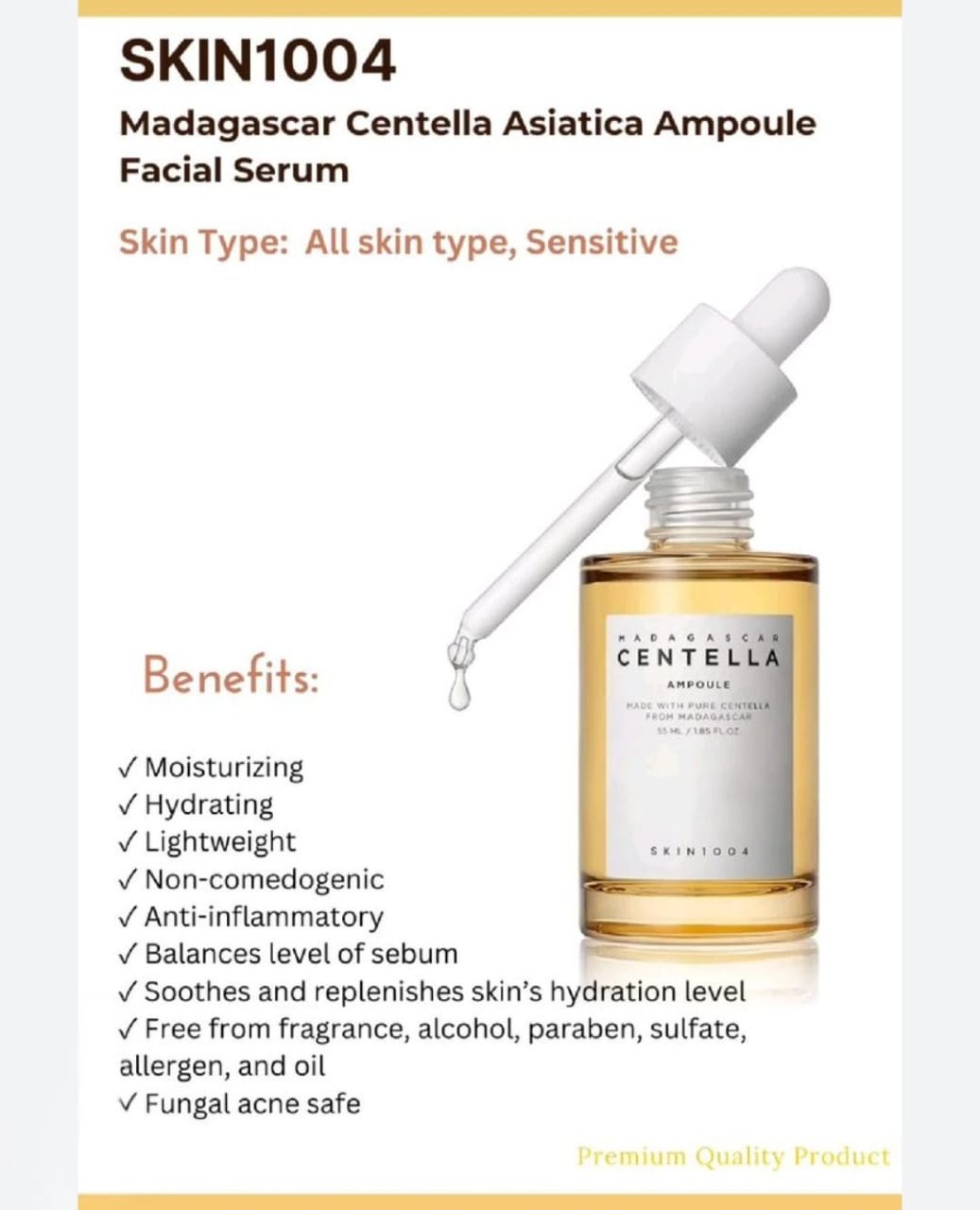 SKIN1004 Madagascar Centella Asiatica Ampoule Facial Serum/55ml